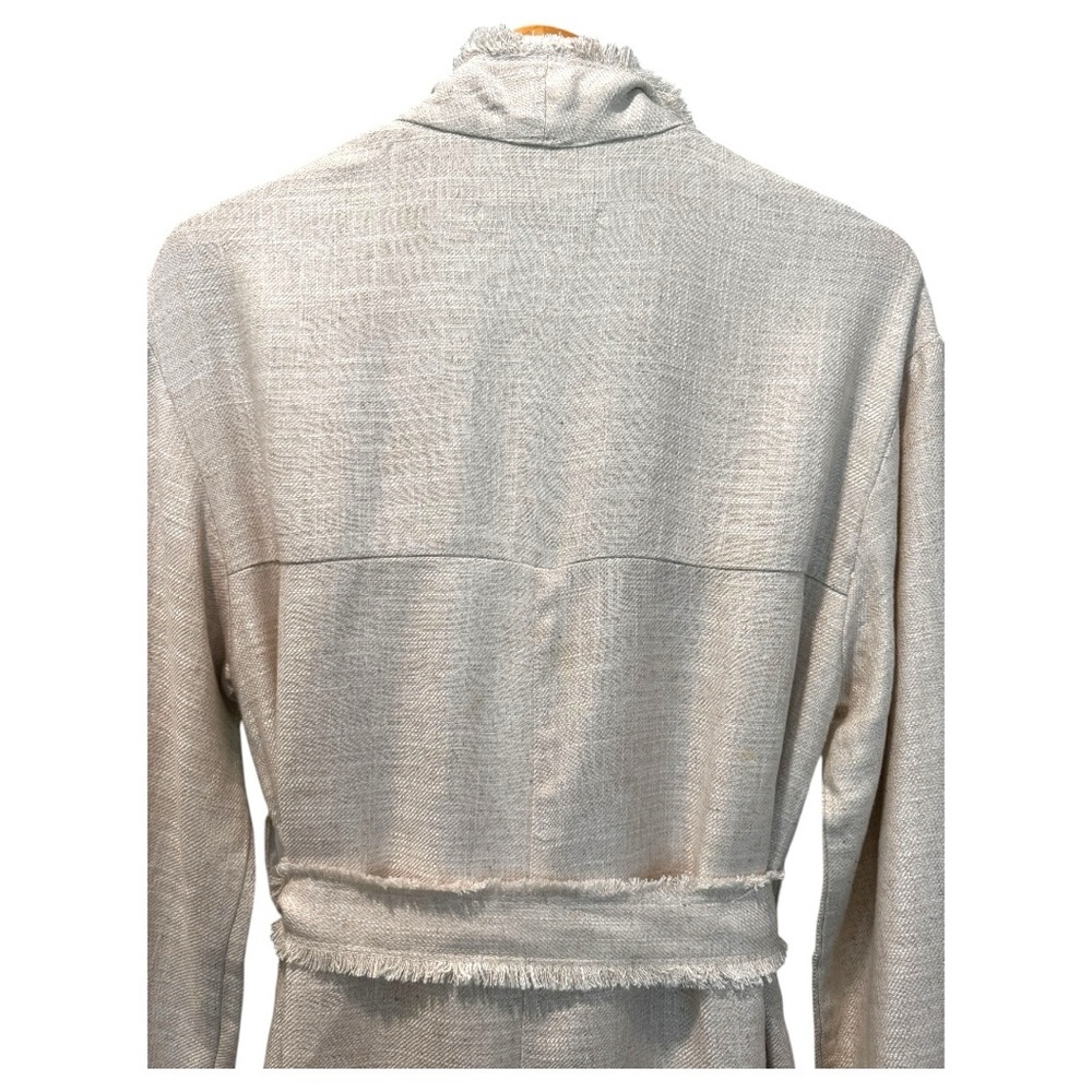 🌿 Zara Frayed Rustic Trench Coat – Size XS/S – NEW - Picture 4 of 10